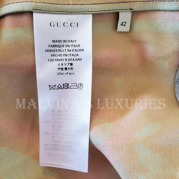 GUCCI COAT PARADISE PRINT LINEN BLEND KIMONO LONG JACKET sz IT 42 US 6 - Picture 4 of 13